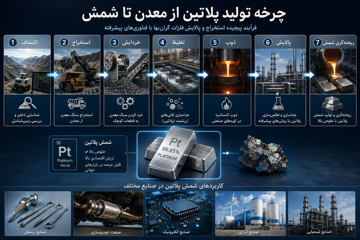 چرخه تولید پلاتین از معدن تا شمش